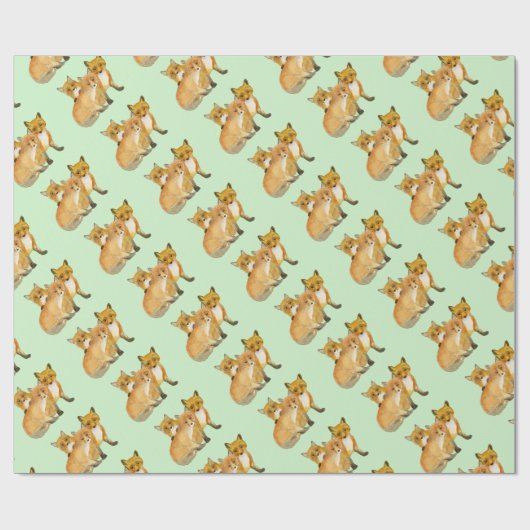 Fox Kits Cadeaupapier (Vlak)