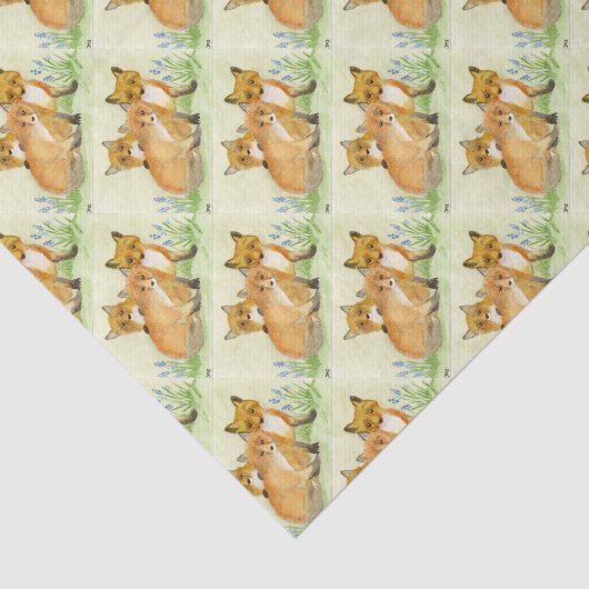 Fox Kits Tissuepapier (Detail)