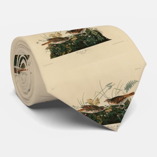 Fox-kleurige mest - Amerikaanse vogels van Audubon Stropdas (Opgerold)