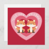 Fox koppel "Je bent zo waardevol voor mij." in het Feestdagenkaart (Voorkant / Achterkant)