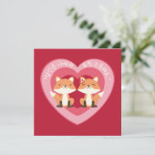 Fox koppel "Je bent zo waardevol voor mij." in het Feestdagenkaart (Staand voorkant)