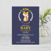 Fox Krans Baby shower - Jongen Kaart (Staand voorkant)