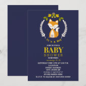 Fox Krans Baby shower - Jongen Kaart (Voorkant / Achterkant)