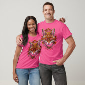 Fox Kunstwerk Herfst bladeren Art Animal Fox T-shirt (Unisex)