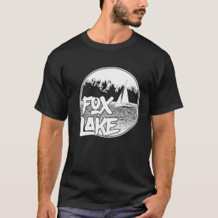 Fox Lake Illinois, Sailboat Graphic T-shirt