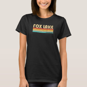 Fox Lake Wisconsin Vissen Camping Summer T-shirt