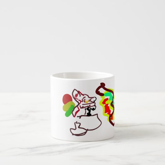 Fox latte leuke herfststijl espresso kop (Voorkant)