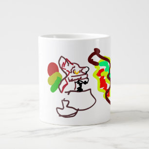Fox latte leuke herfststijl grote koffiekop