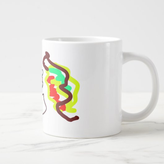 Fox latte leuke herfststijl grote koffiekop (Rechts)