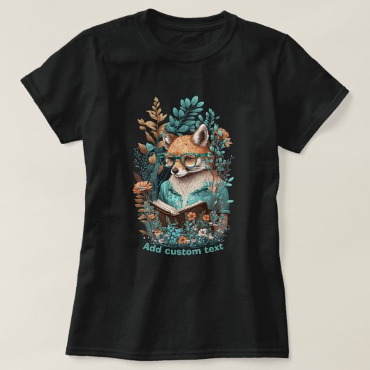 Fox Leesboek, Wildflower, Fox Lover T-shirt (Design voorkant)