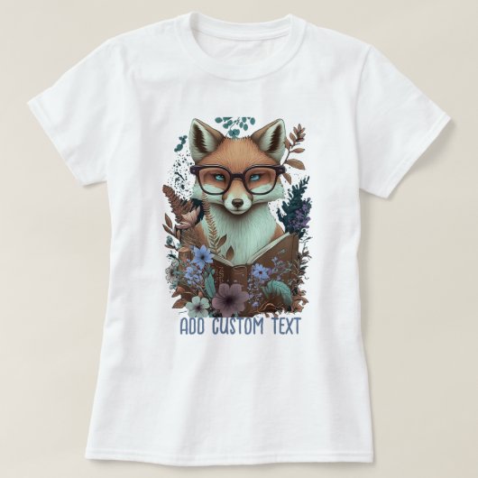 Fox Leesboek, Wildflower, Fox Lover T-shirt (Design voorkant)