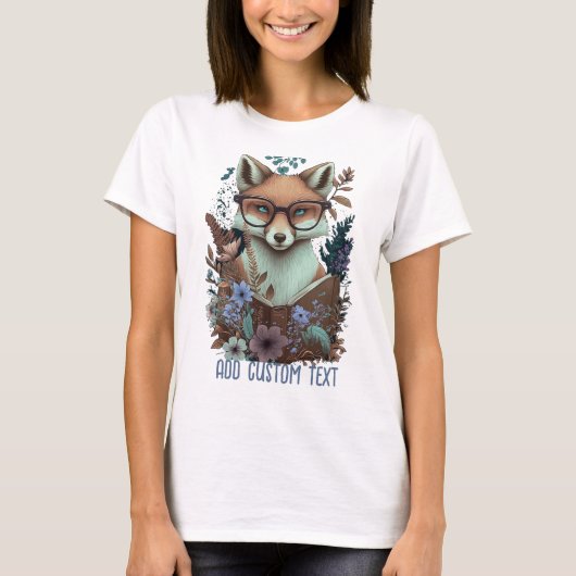 Fox Leesboek, Wildflower, Fox Lover T-shirt (Voorkant)