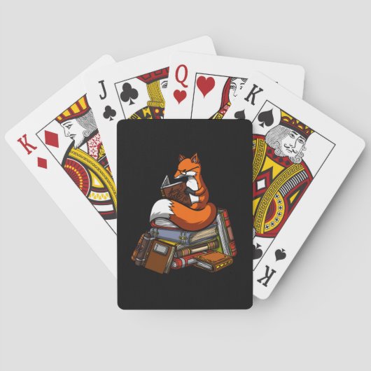 Fox leest een boek pokerkaarten (Achterkant)