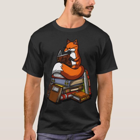 Fox leest een boek t-shirt (Voorkant)