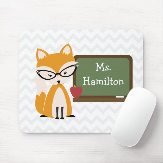 Fox-leraar in het alkbord muismat (Met muis)