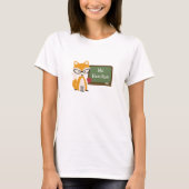 Fox-leraar in het alkbord t-shirt (Voorkant)