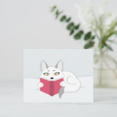 Fox lezen briefkaart (Staand voorkant)