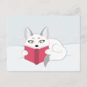 Fox lezen briefkaart (Voorkant)