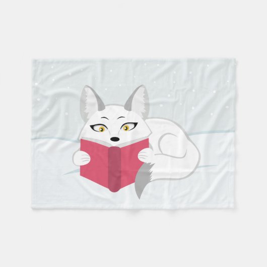 Fox lezen fleece deken (Voorkant (Horizontaal))