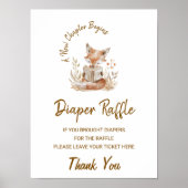 Fox lezen nieuw hoofdstuk begint luier Raffle teke Poster (Voorkant)