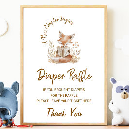 Fox lezen nieuw hoofdstuk begint luier Raffle teke Poster