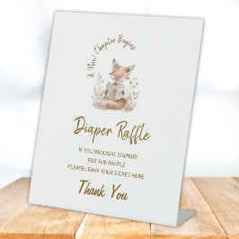 Fox lezen nieuw hoofdstuk begint luier Raffle teke Reclamebord Met Voetstuk