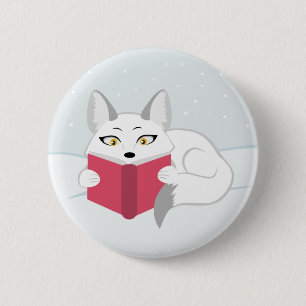 Fox lezen ronde button 5,7 cm
