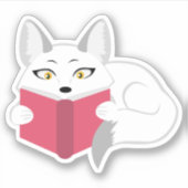 Fox lezen sticker (Voorkant)