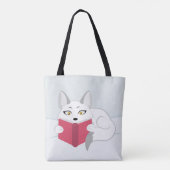 Fox lezen tote bag (Achterkant)