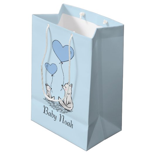 Fox Liefde Gift Bag Medium Cadeauzakje (Achterkant Gekanteld)