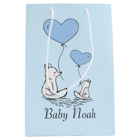 Fox Liefde Gift Bag Medium Cadeauzakje (Voorkant)