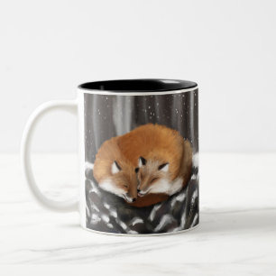 Fox Liefde op Stone Haven Tweekleurige Koffiemok