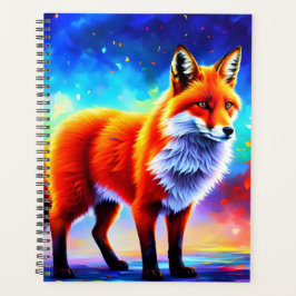 Fox lieflijke kleurrijke roodkopkunst planner