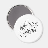 Fox Line Art Magneet (Voorkant / Achterkant)