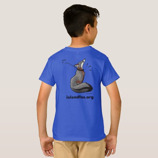 Fox Logo & Stacy Baker Art Rug Kleur Kinder T-shir T-shirt (Achterkant volledig)