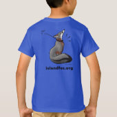 Fox Logo & Stacy Baker Art Rug Kleur Kinder T-shir T-shirt (Achterkant)