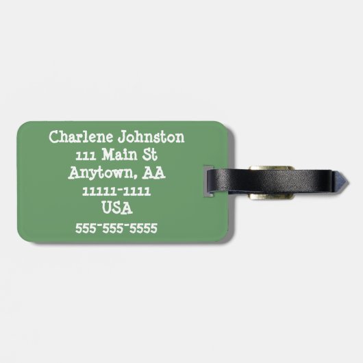 Fox London Bagagelabel (Achterkant horizontaal)