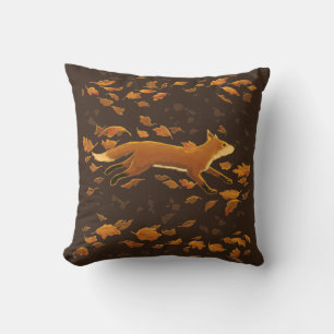 Fox loopt door de Herfst Kussen