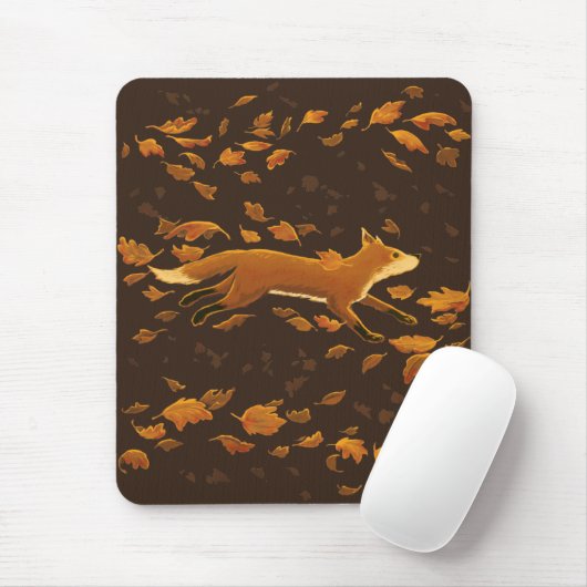 Fox loopt door de Herfst Muismat (Met muis)