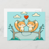 Fox Love Briefkaart (Voorkant / Achterkant)