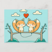 Fox Love Briefkaart (Voorkant)