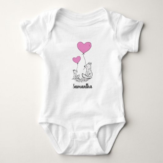Fox Love Design Baby Shirt Bodysuit (Voorkant)