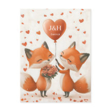 Fox Love Design met Initialen