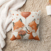 Fox Love Design met  Initialen Kussen (Deken)