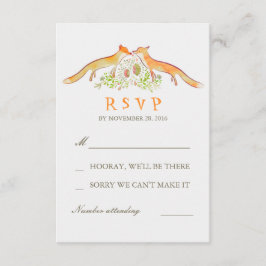 Fox Love Wedding RSVP Kaarten Kaartje