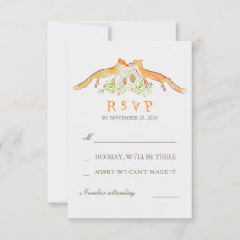 Fox Love Wedding RSVP Kaarten Kaartje