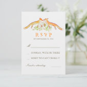 Fox Love Wedding RSVP Kaarten Kaartje (Staand voorkant)