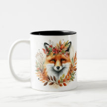Fox Lover Autum/Herfst boslandmonogram Verjaardag