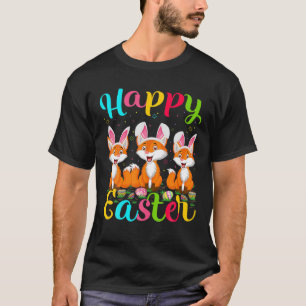 Fox Lover Funny Easter Bunny Fox Happy Pasen T-shirt