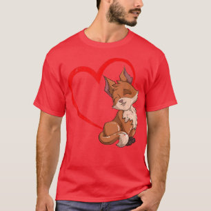 Fox Lover Heart Forest Dierenvriend Natuur Wildlif T-shirt